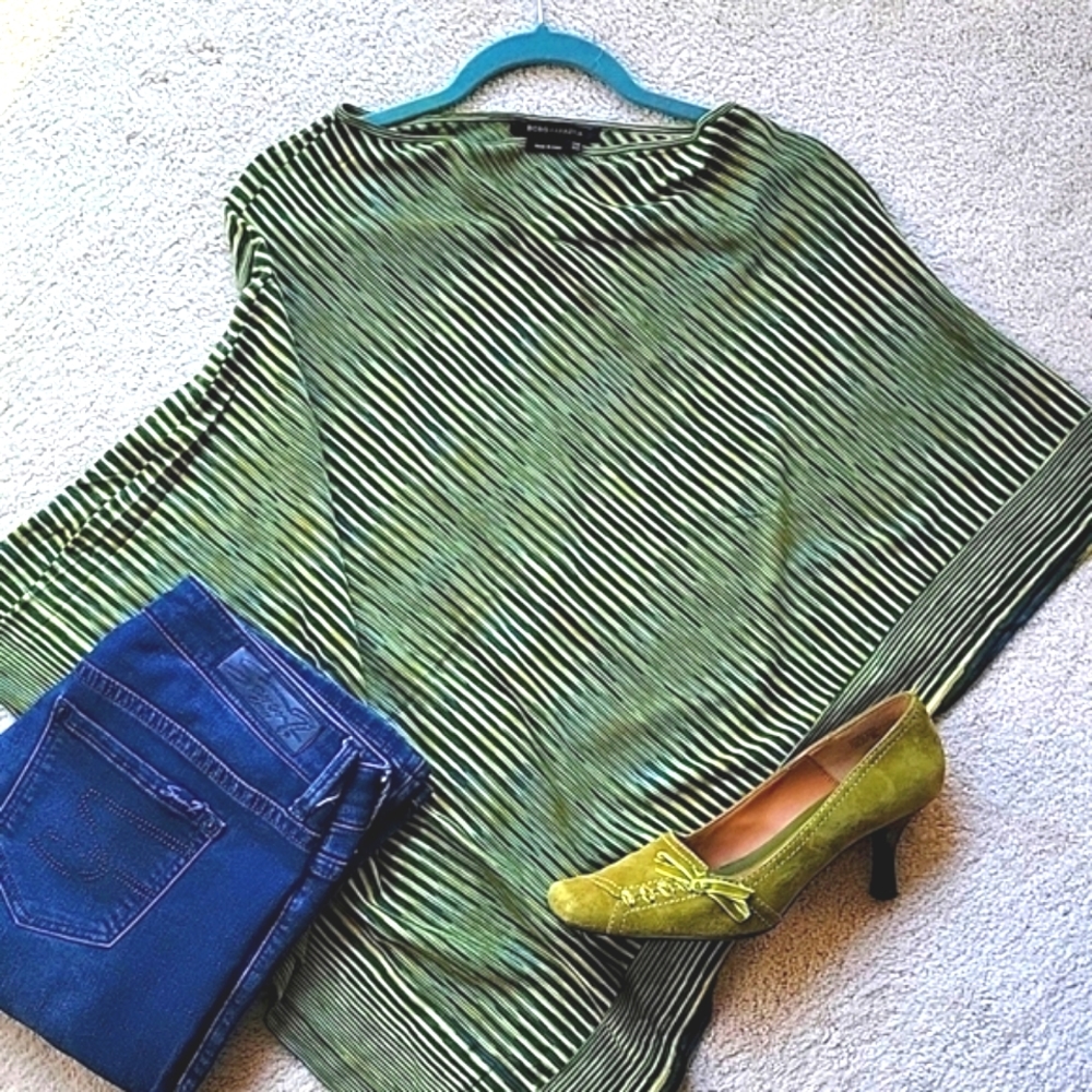 BCBGMaxazria Silk Blend Poncho - OS